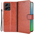 Футляр з клапаном для Xiaomi Redmi Note 12 4G, Crazy Horse Wallet, коричневий