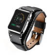 Кожаный ремешок для Apple Watch 1/2/3/4/5/6/7/8/SE/Ultra 42/44/45/49 мм, черный