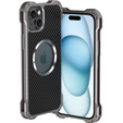 Чехол R-JUST для iPhone 15 Plus, бронированный, для MagSafe, черный