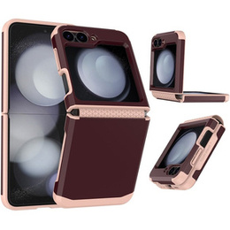 Бронированный чехол для Samsung Galaxy Z Flip7 FE / Z Flip6, Armor Shockproof, бордовый