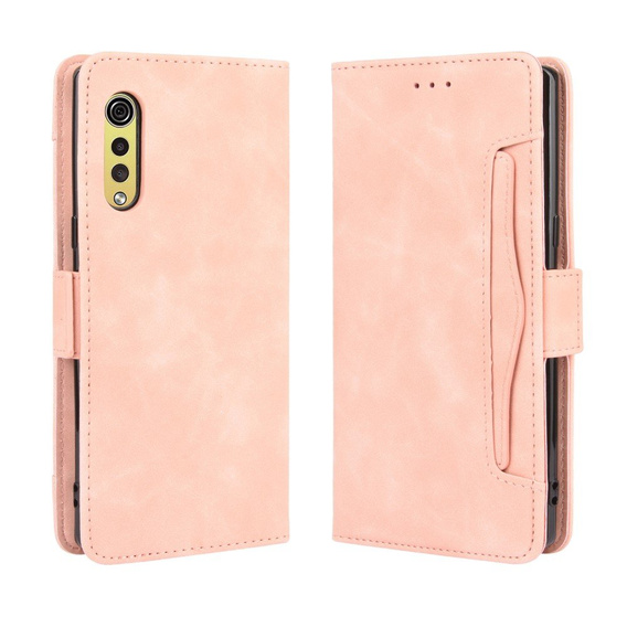 Откидной чехол для LG Velvet, Card Slot, розовый