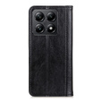 Чехол до Xiaomi 14T Pro, Wallet Litchi Leather, чёрный