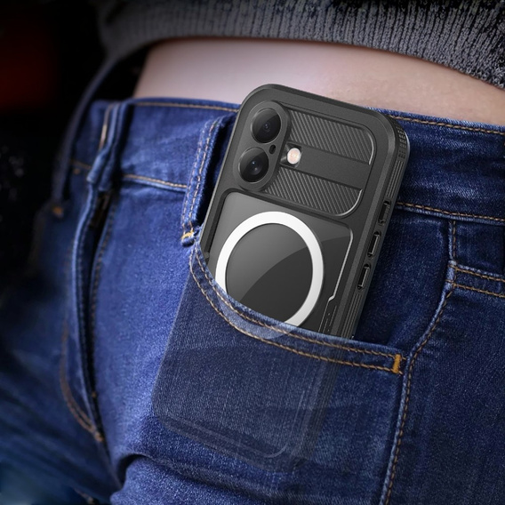 Водонепроникний чохол IP68 для iPhone 16, SHELLBOX MagSafe, чорний