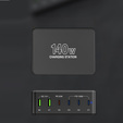 Зарядна станція ERBORD 140 Вт 4x USB-C + 2x USB-A, чорна