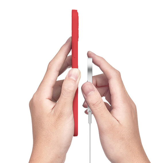 Чoхол Silicone до iPhone 11, MagSafe, Red
