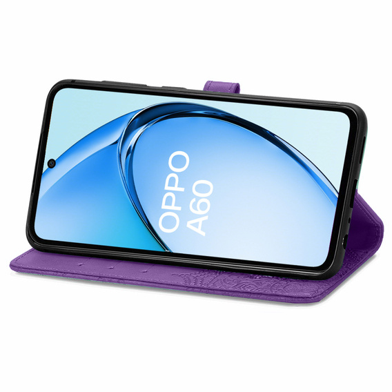 Откидной чехол для Oppo A60, Mandala, фиолетовый