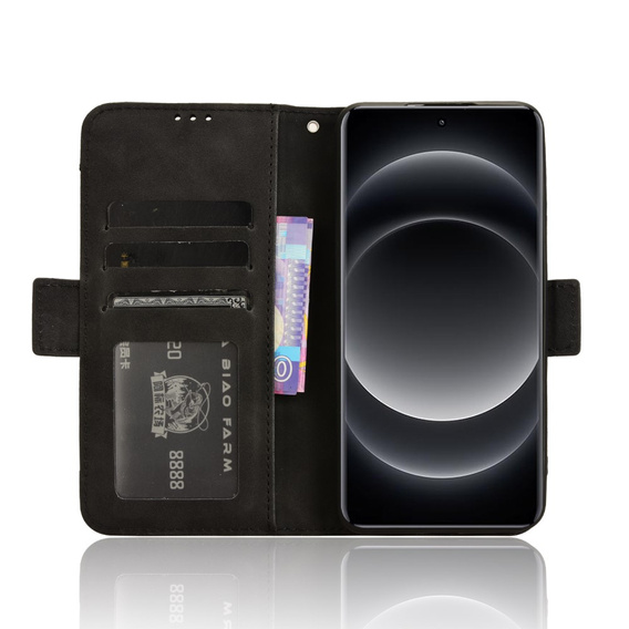 Футляр з клапаном для Xiaomi 14 Ultra, Card Slot, чорний