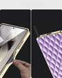 Чехол для Samsung Galaxy S25 Ultra, Leather Rhombus, фиолетовый