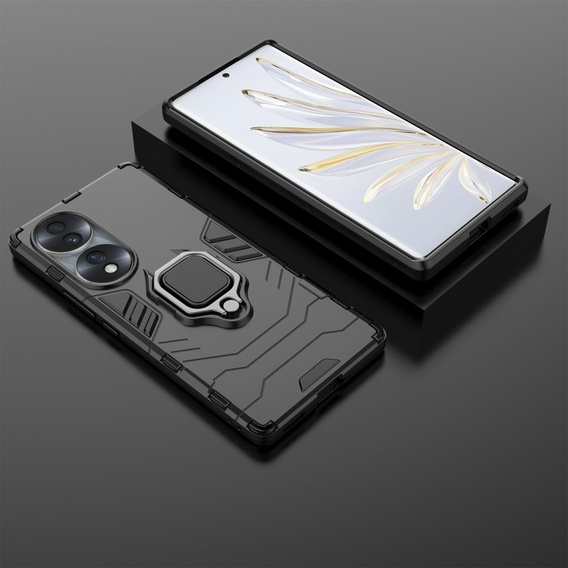 Чoхол до Honor 70 5G, Kickstand Ring, чорний
