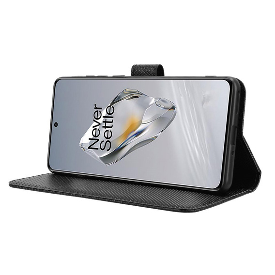 Откидной чехол для OnePlus 12 5G, Wallet Smart Magnet, чёрный