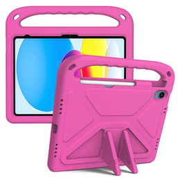 Детский чехол для iPad 11" 2025 A16 (11 gen.) / iPad 10.9" 2022 (10 gen.), с ручкой, розовый