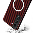 Чехол до Samsung Galaxy S23 Plus, Magsafe Slim Carbon, красный
