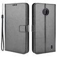 Футляр з клапаном для Nokia C10 / C20, Crazy Horse Wallet, чорний