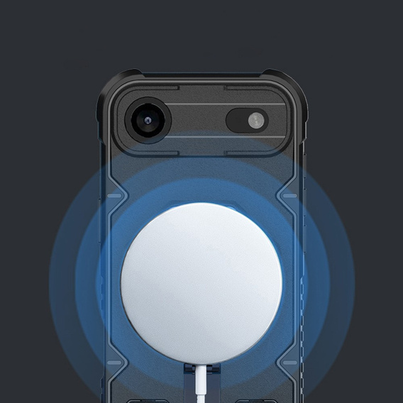 Чохол для iPhone Air, для MagSafe, броньований з підставкою, чорний