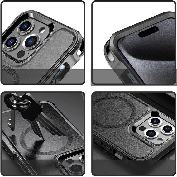 Чехол до iPhone 15 Pro Max, MagForce MagSafe, чёрный