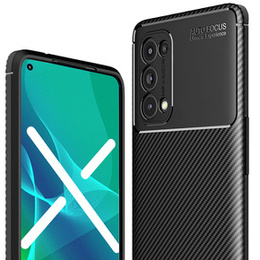 Чoхол до Oppo Reno 5 Pro 5G, Carbon Gel, чорний