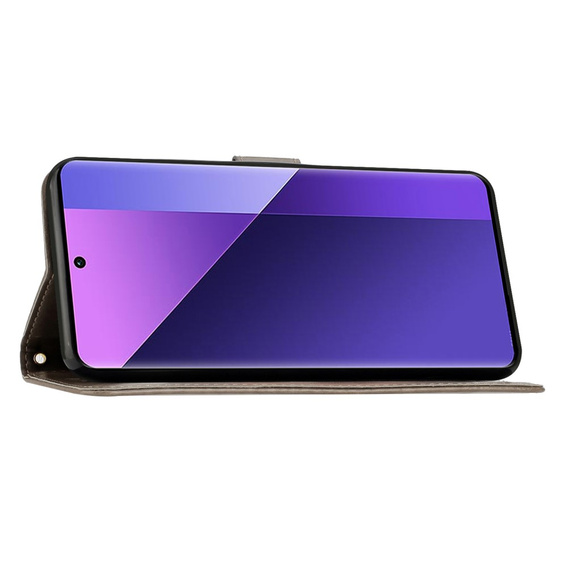 Чохол-книжка для Xiaomi Redmi Note 13 Pro+, Butterfly, сірий