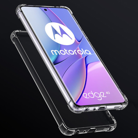 Чехол до Motorola Edge 40, Dropproof, прозрачный