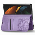 Откидной чехол для Samsung Galaxy Z Fold 4 5G, Butterfly, фиолетовый