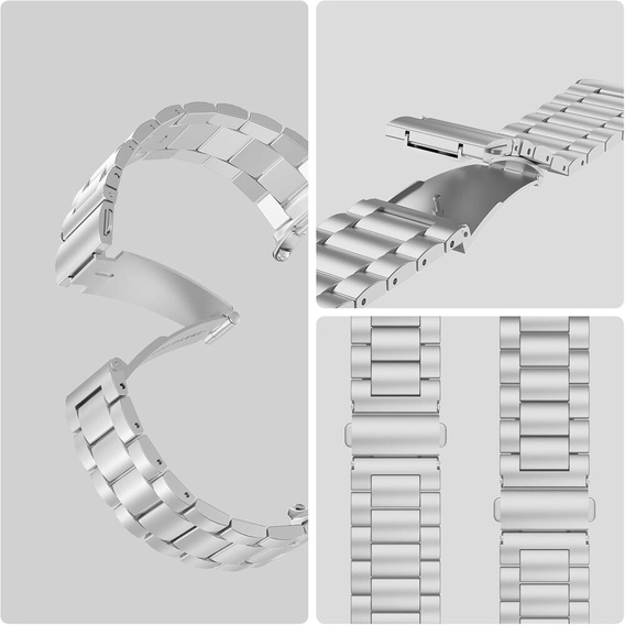 Ремешок-браслет для Samsung Galaxy Watch 4/5/6 40/42/43/44/45/46/47 мм, серебристый