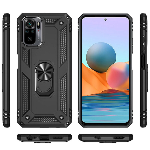 Броньований Чoхол до Xiaomi Redmi Note 10/10S, Nox Case Ring, чорний