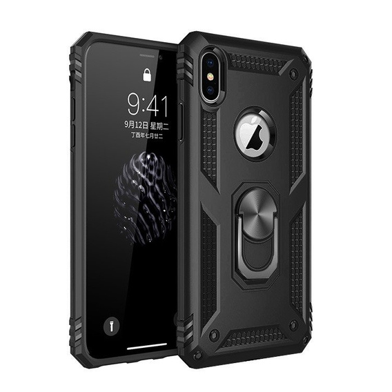 Броньований Чoхол до iPhone XR, Nox Case Ring, чорний