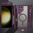 Чехол для Samsung Galaxy S23 Ultra, ERBORD Impact Guard, MagSafe, бордовый