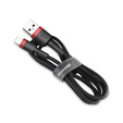 BASEUS Cafule Кабель Lightning 2.4A 0.5M - Black/Red