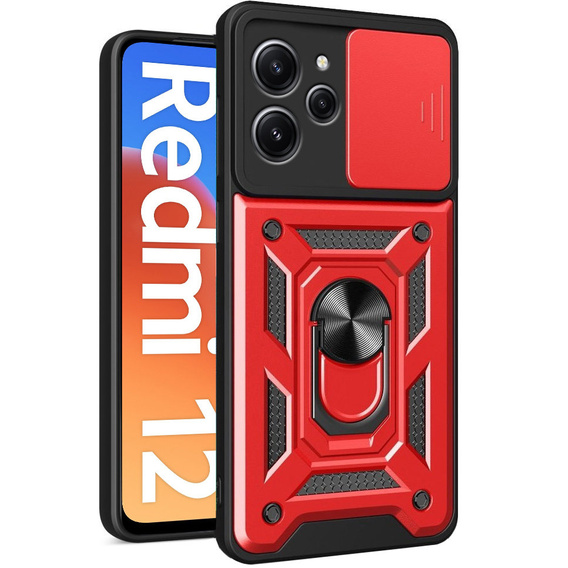 Чохол NOX Camera Slide Xiaomi Redmi 12, CamShield Slide, червоний