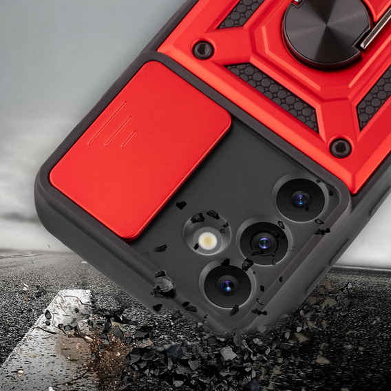 Чохол NOX Camera Slide Samsung Galaxy S24 FE, CamShield Slide, червоний
