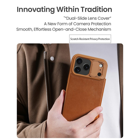 Чехол с клапаном NILLKIN CamShield Qin Pro для iPhone 17 Pro