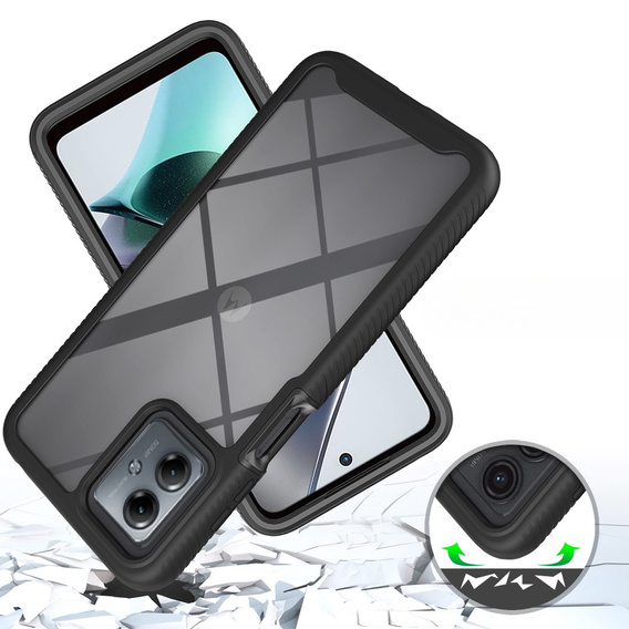 Чoхол Shockproof до Motorola Moto G54 5G, із захисним екраном, чорний