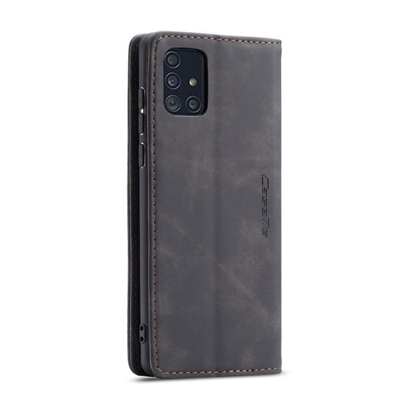 Чехол CASEME для Samsung Galaxy A71, Leather Wallet Case, чёрный