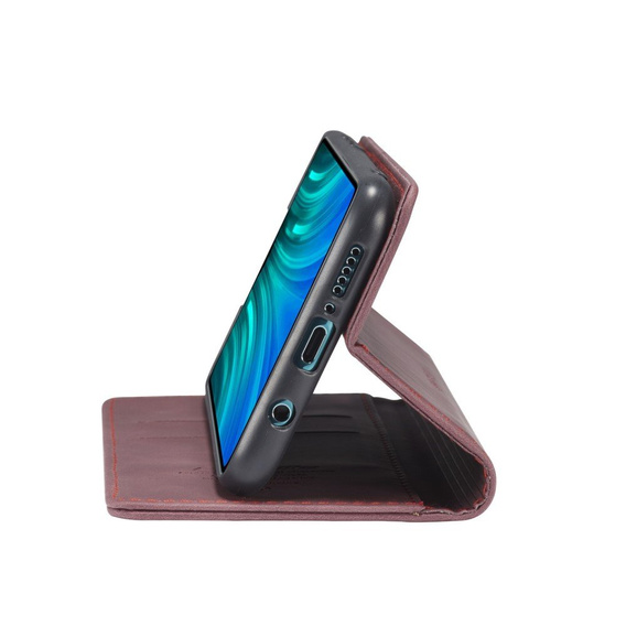 Чехол CASEME для Xiaomi Redmi Note 8 Pro, Leather Wallet Case, красный