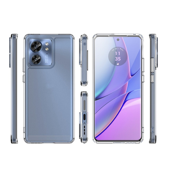 Чехол до Motorola Edge 40, Fusion Hybrid, прозрачный