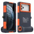SHELLBOX I Uniwersalne Etui Wodoodporne na telefon, Black/Orange
