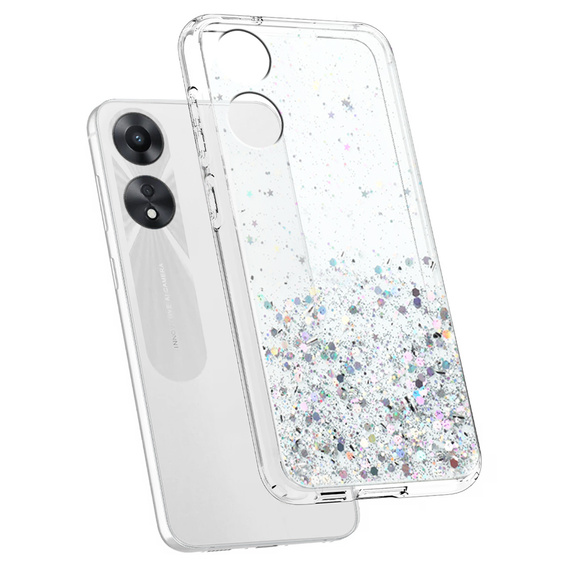 Чoхол до Oppo A78 5G, Glittery, прозорий