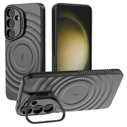 Чехол для Samsung Galaxy S25+ Plus, Ripple Kickstand, для MagSafe, чёрный