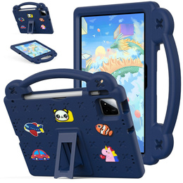 Детский чехол для Xiaomi Pad 7 / 7 Pro, Cute Patterns, с подставкой, темно-синий