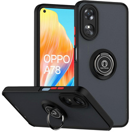 Чохол для Oppo A78 4G, Frosted Ring, чорний