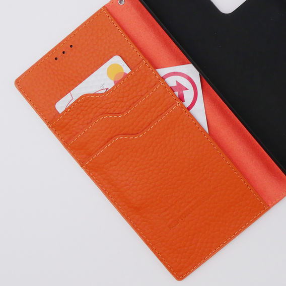 Кожаный чехол для Samsung Galaxy S20 Ultra, ERBORD Grain Leather, оранжевый