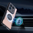 Чехол для Motorola Edge 50 Ultra, с магнитной пластиной, прозрачный / черный