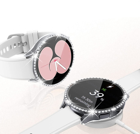 2в1 чехол и защитное стекло для часов Samsung Galaxy Watch 5 44mm, Clear