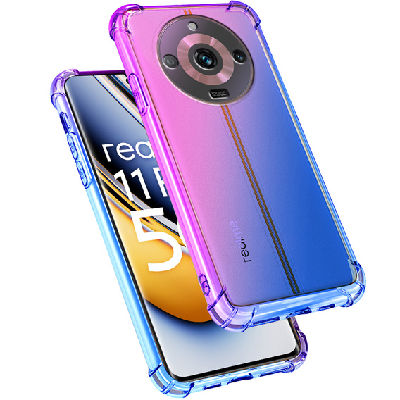 Чохол для Realme 11 Pro / 11 Pro +, Gradient Dropproof, Фіолетовий / синій