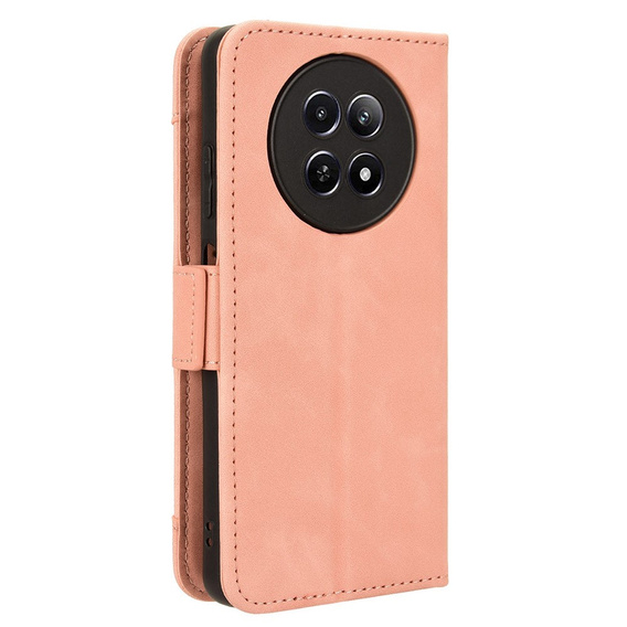 Футляр з клапаном для Realme 12, Card Slot, рожевий