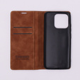 Чехол для Xiaomi Redmi 12C, ERBORD Vintage, бумажник с клапаном, коричневый
