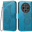 Откидной чехол для Xiaomi Redmi 14C / Xiaomi Poco C75, Butterfly, синий