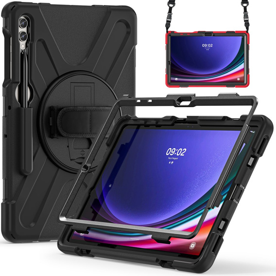 Чохол для Samsung Galaxy Tab S9 FE+ / S9+ / S8+ / S7+, броньований захисний, чорний