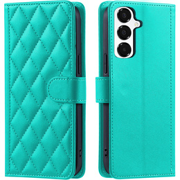 чехол-крышка для Samsung Galaxy A16, Rhombus Crossbody Leather, зелёный