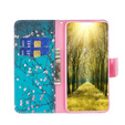 Откидной чехол для Xiaomi Redmi 13C / Poco C65, Wallet, Sakura, синий